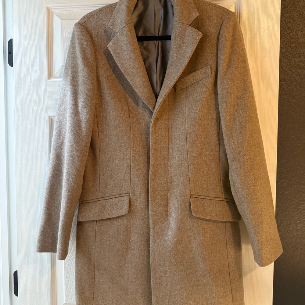 Armani Exchange Tan Wool Coat Size XS